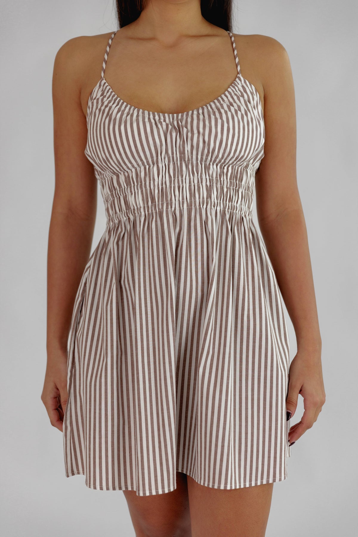 "Lais" Striped Mini Dress
