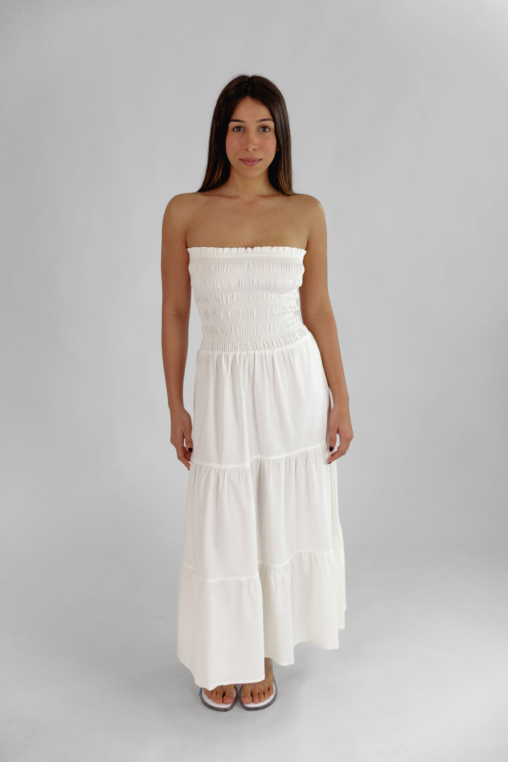 "Ashley" Midi Strapless Dress