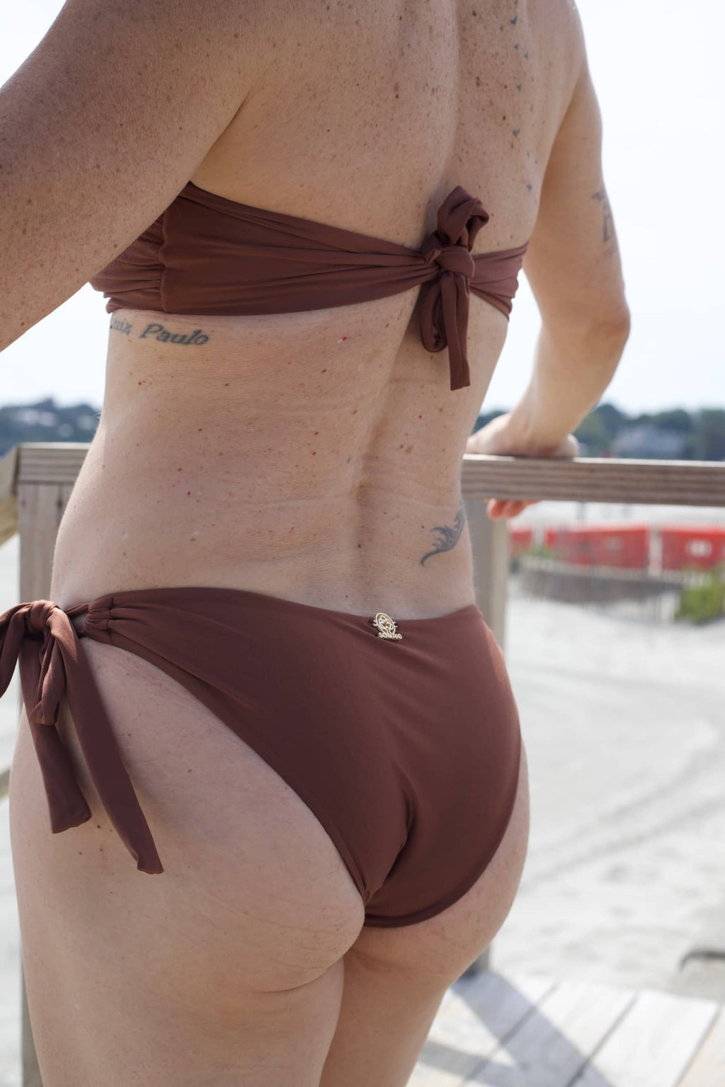 Brown Bandeau Top
