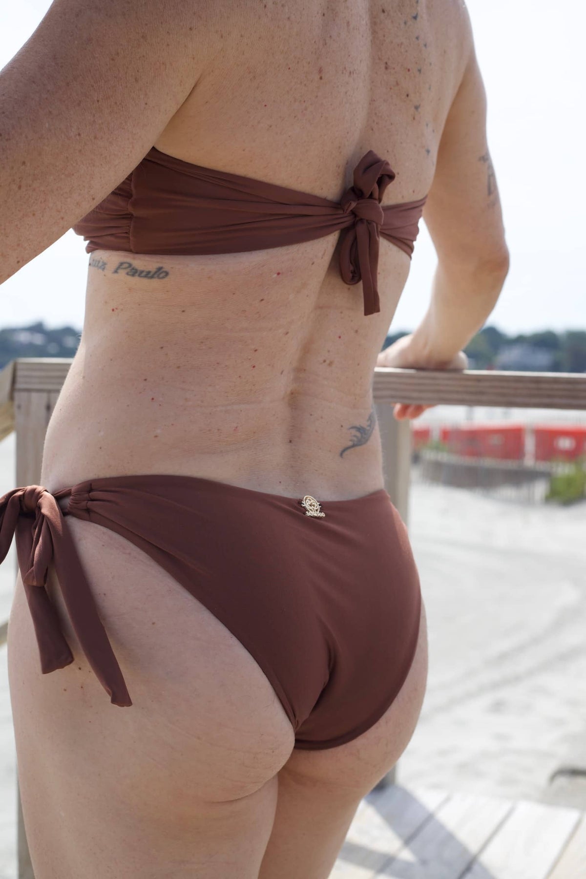 Brown Bandeau Top