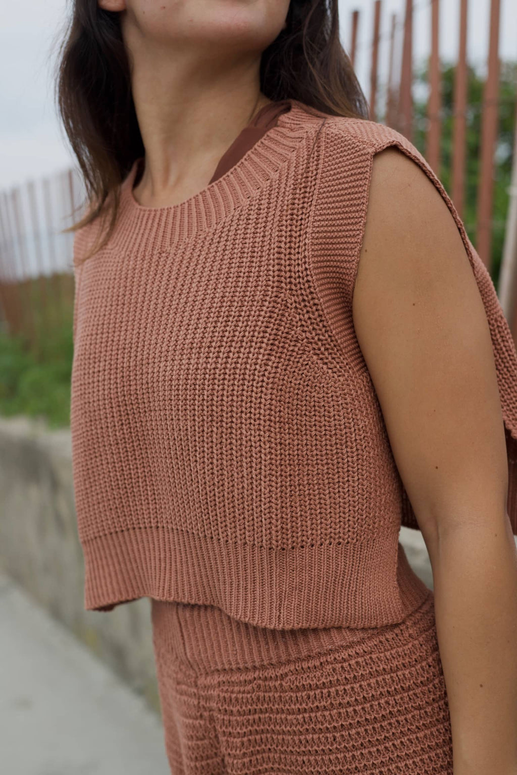 Vineyard Knit Top – Sleeveless Open-Side Beach Top