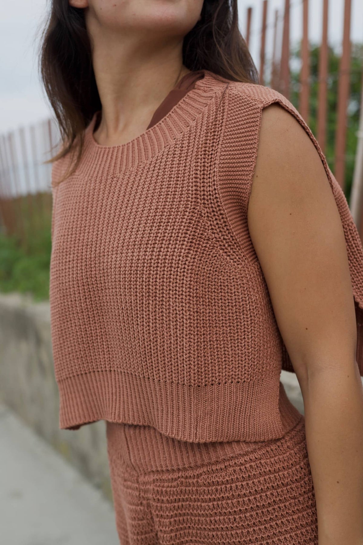 Vineyard Knit Top – Sleeveless Open-Side Beach Top