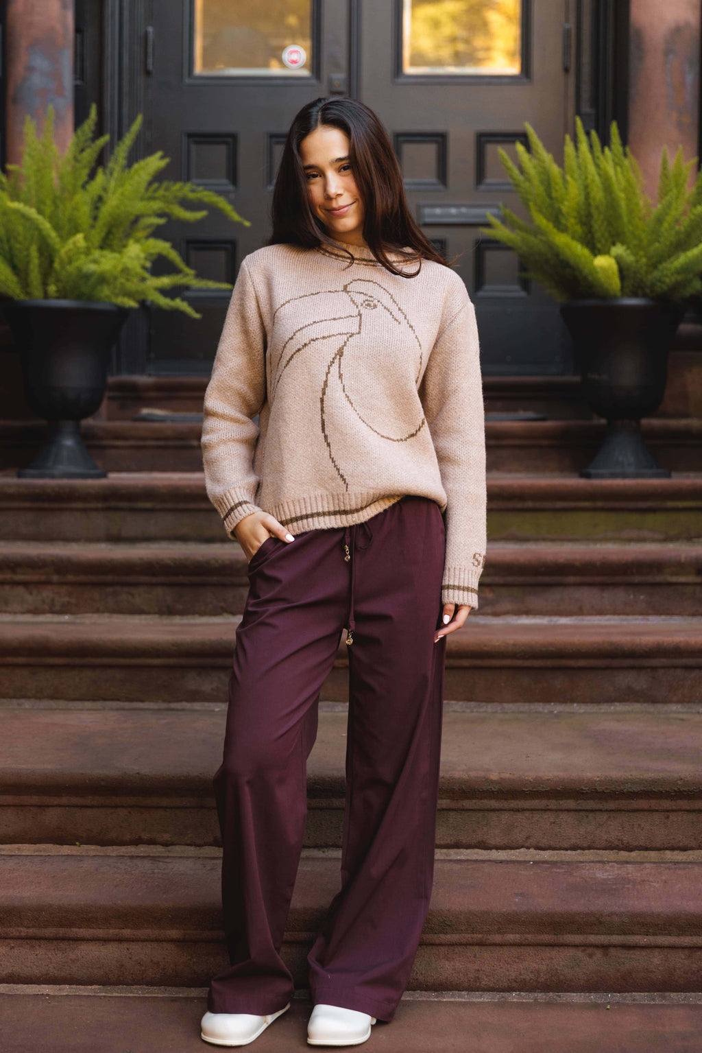 Talia Oversized Toucan Knit Sweater