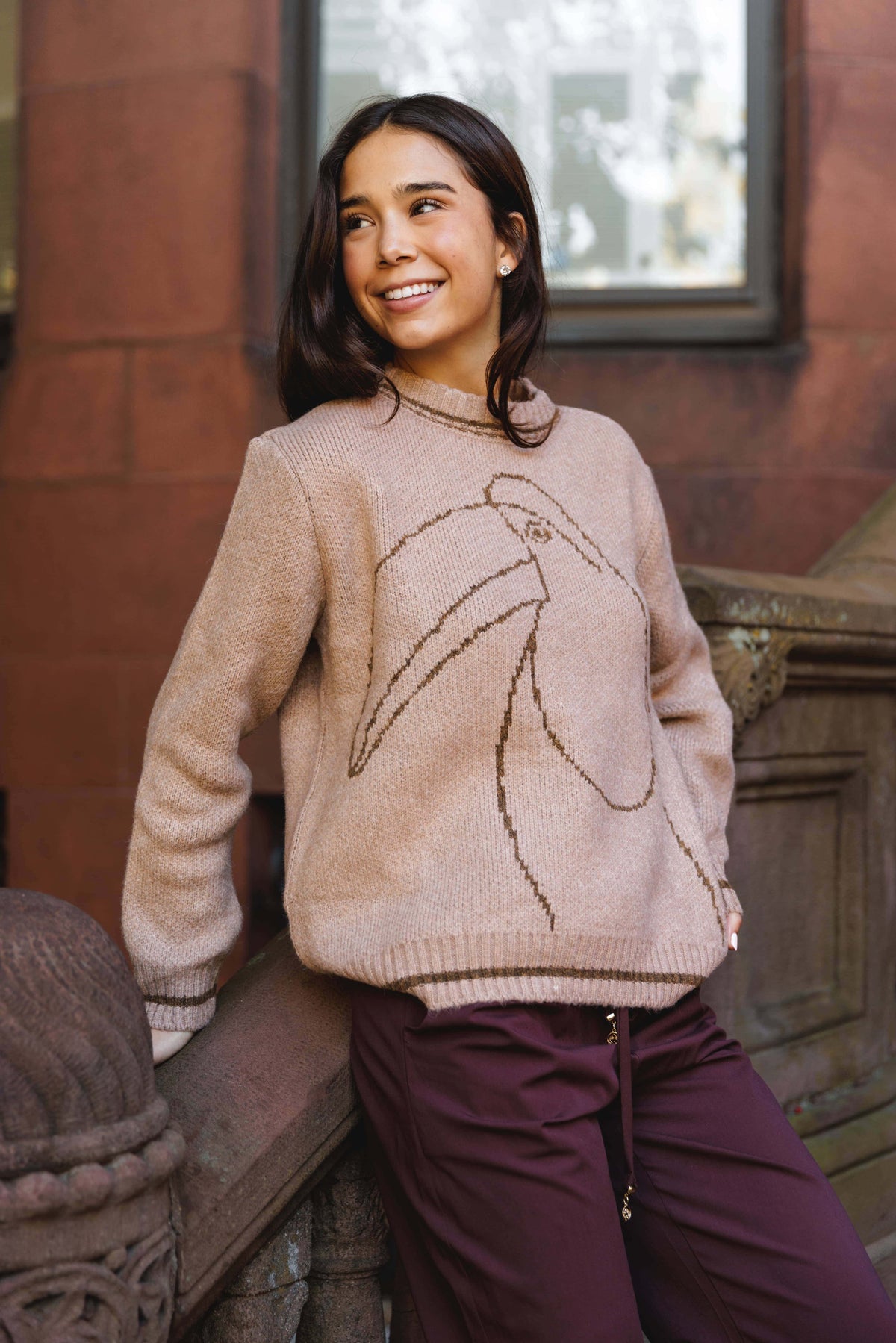 Talia Oversized Toucan Knit Sweater