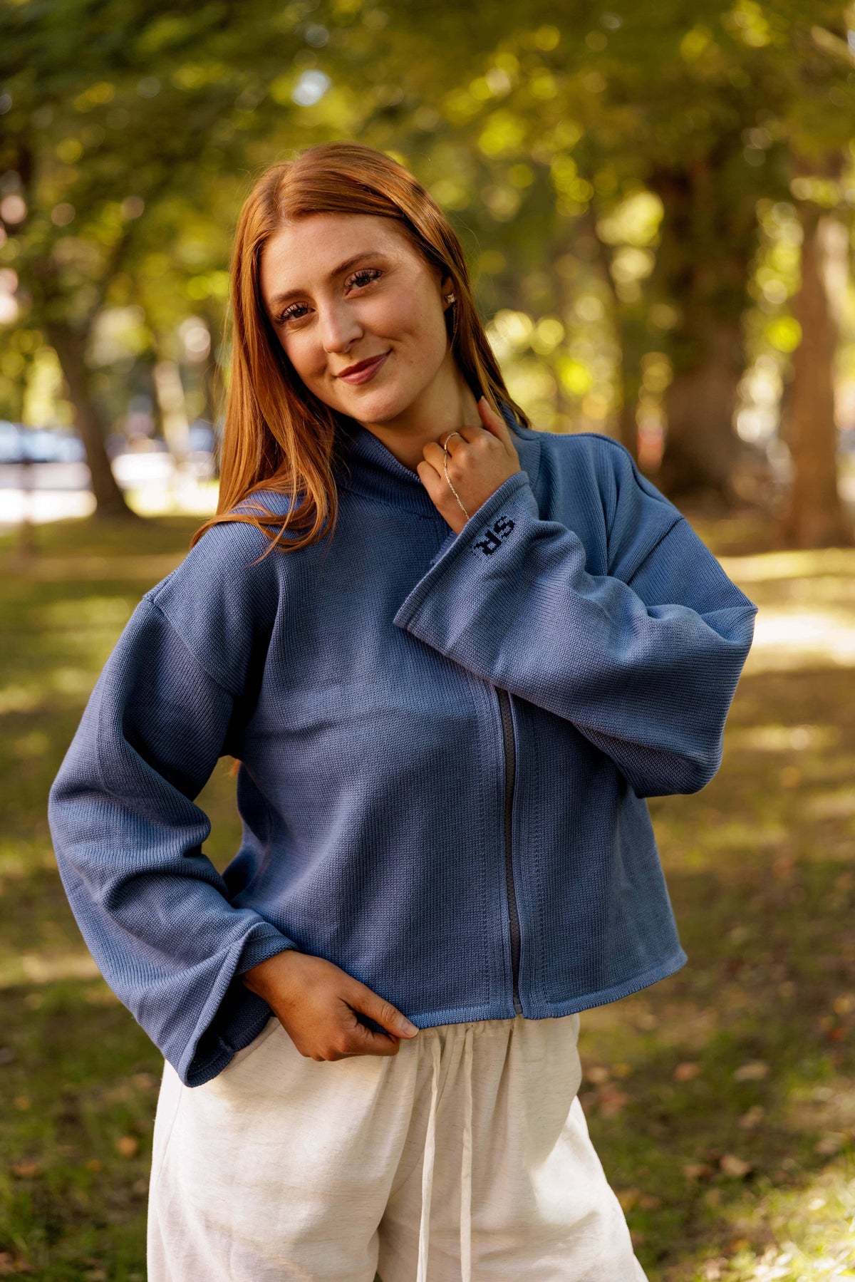 Tessa Zip Up Knit Sweater