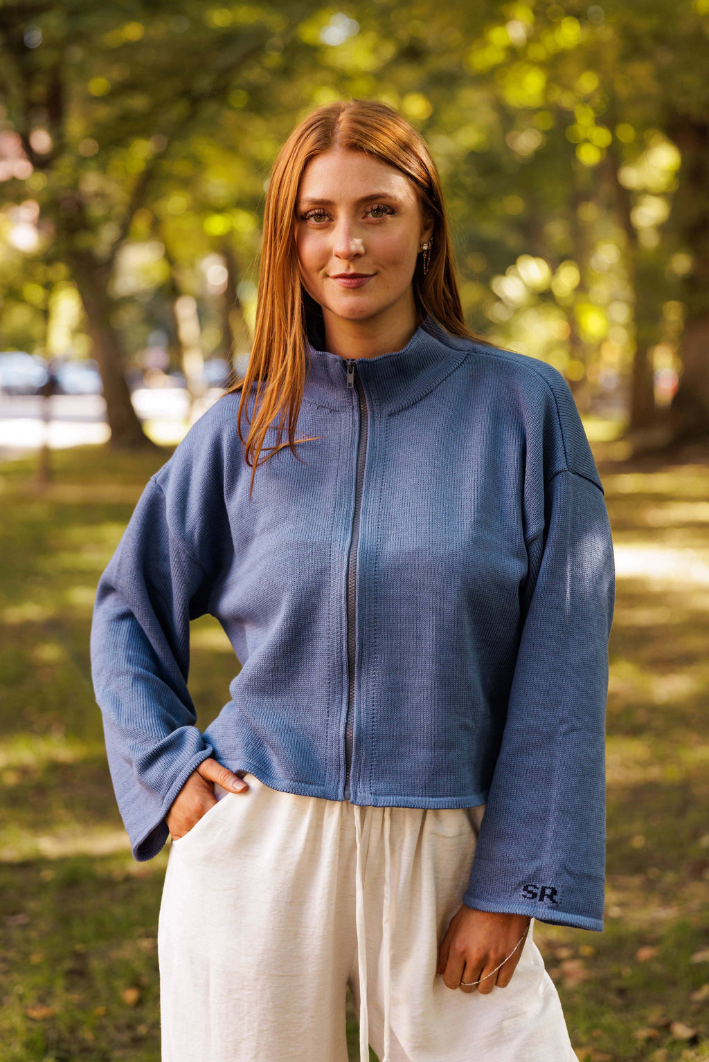 Tessa Zip Up Knit Sweater