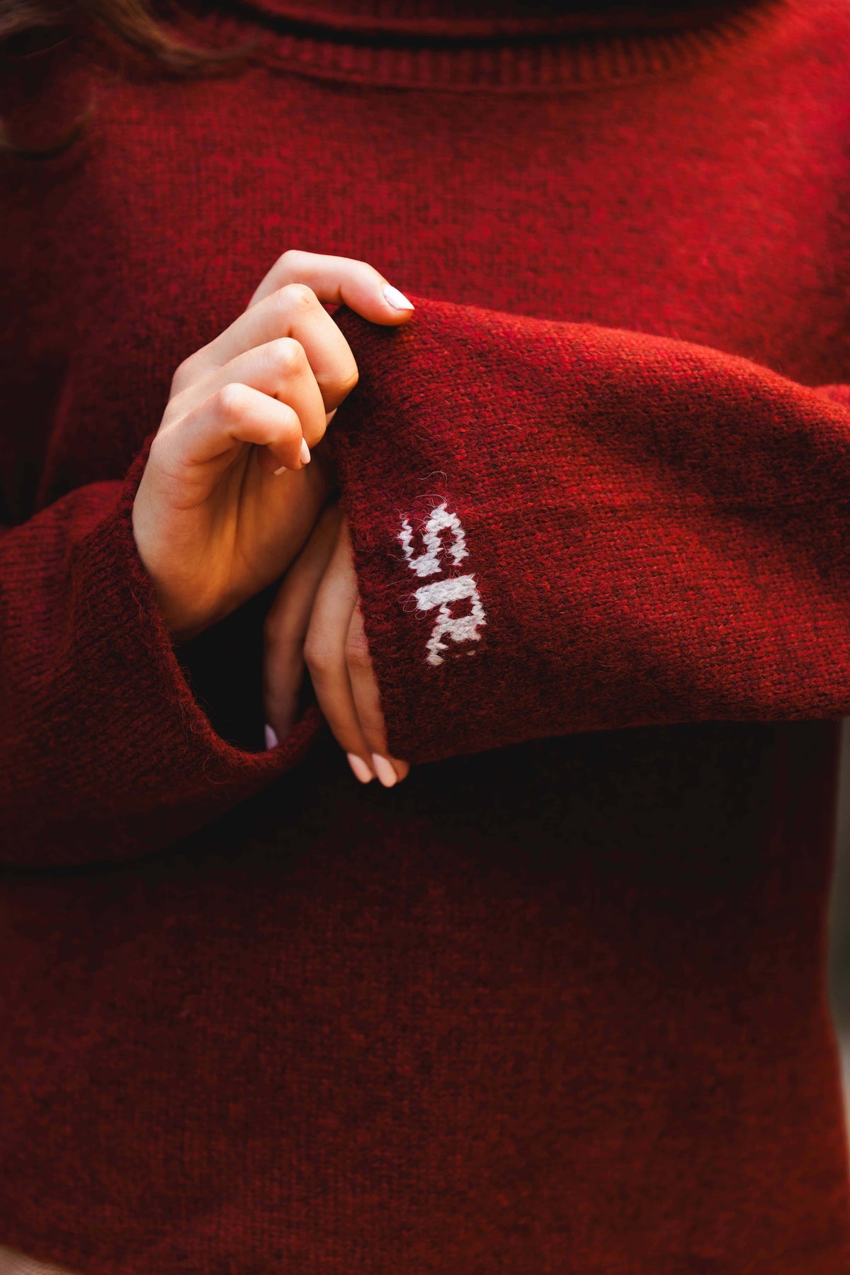 Alexa High-Neck Asymmetrical Knit Sweater