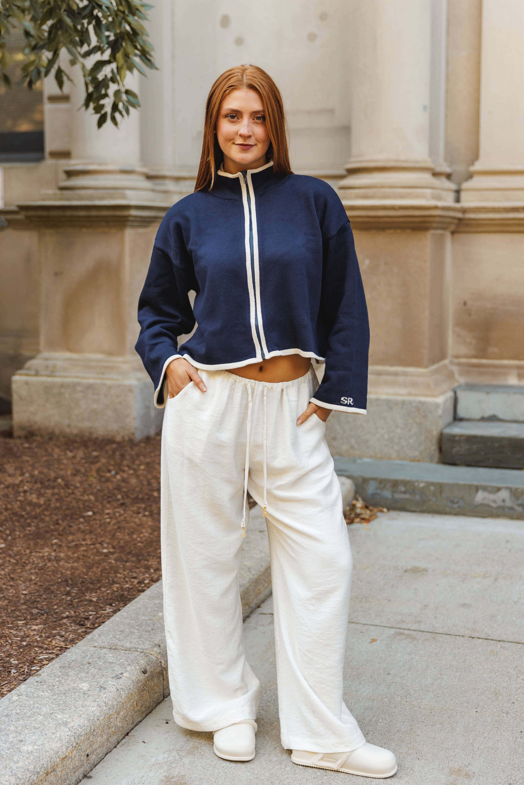 Tessa Zip Up Knit Sweater
