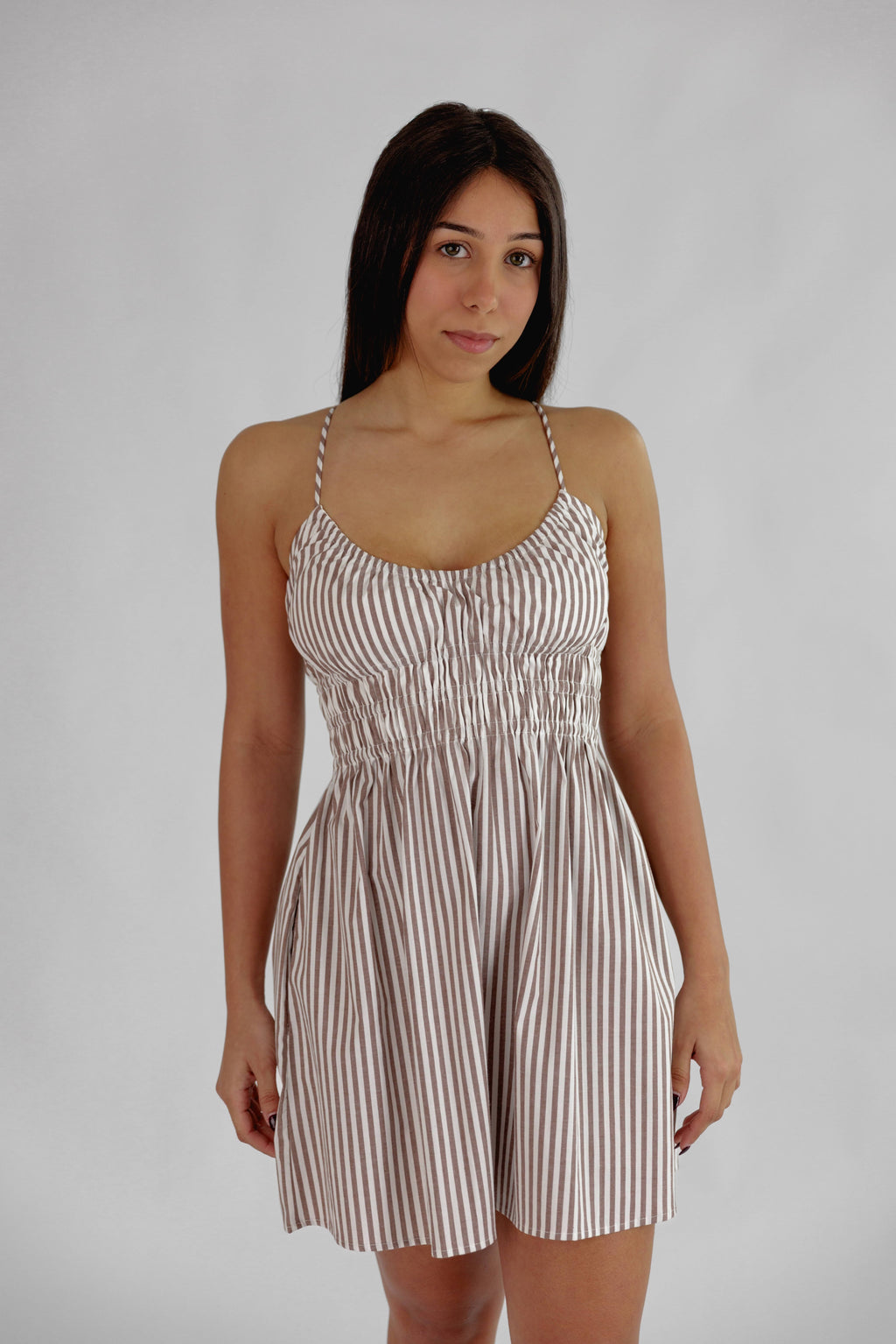 "Lais" Striped Mini Dress