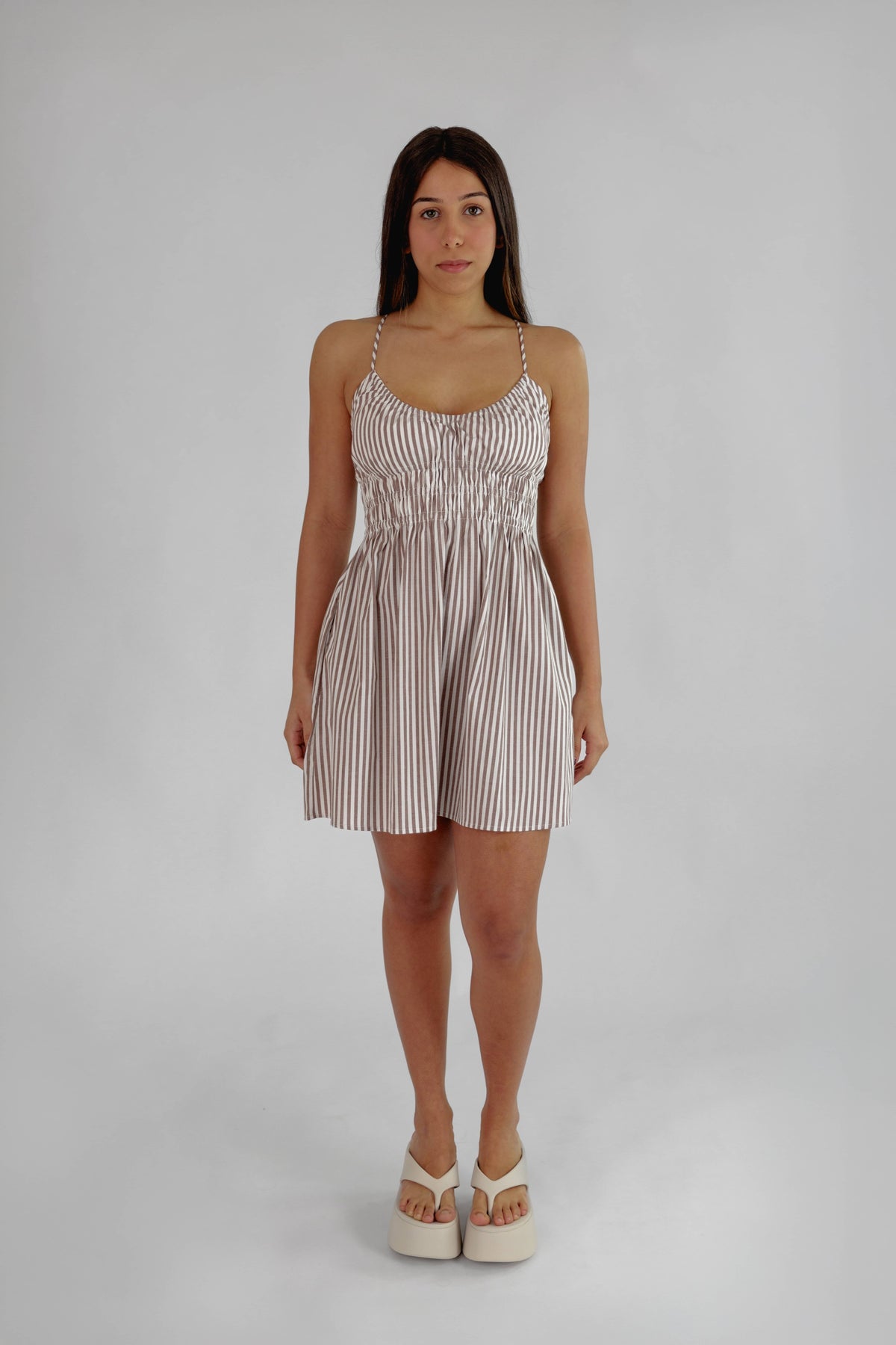 "Lais" Striped Mini Dress