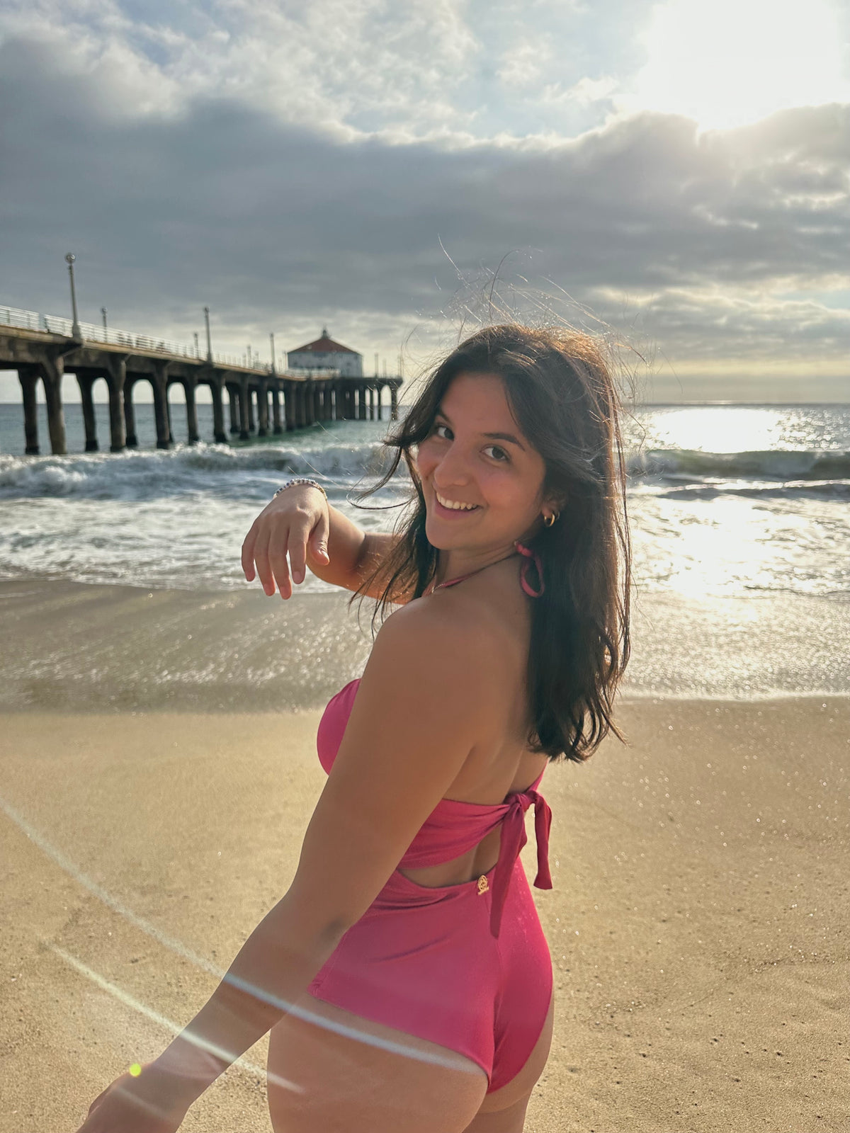 Dark Pink Sorority Swimsuit