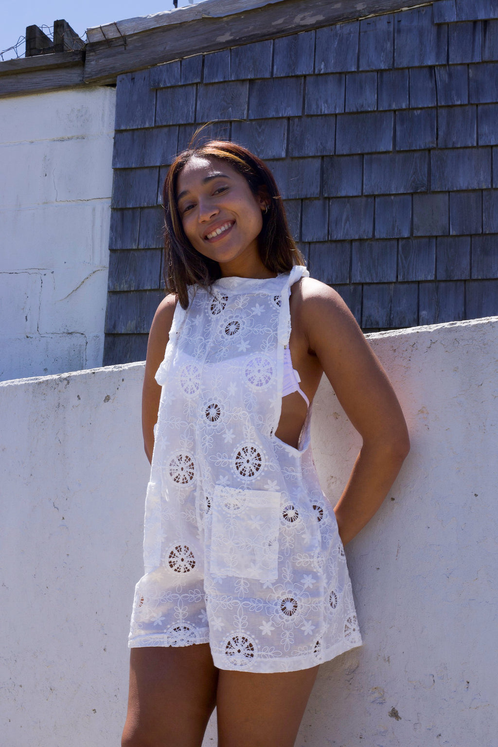 "Carioca Breeze" White Romper